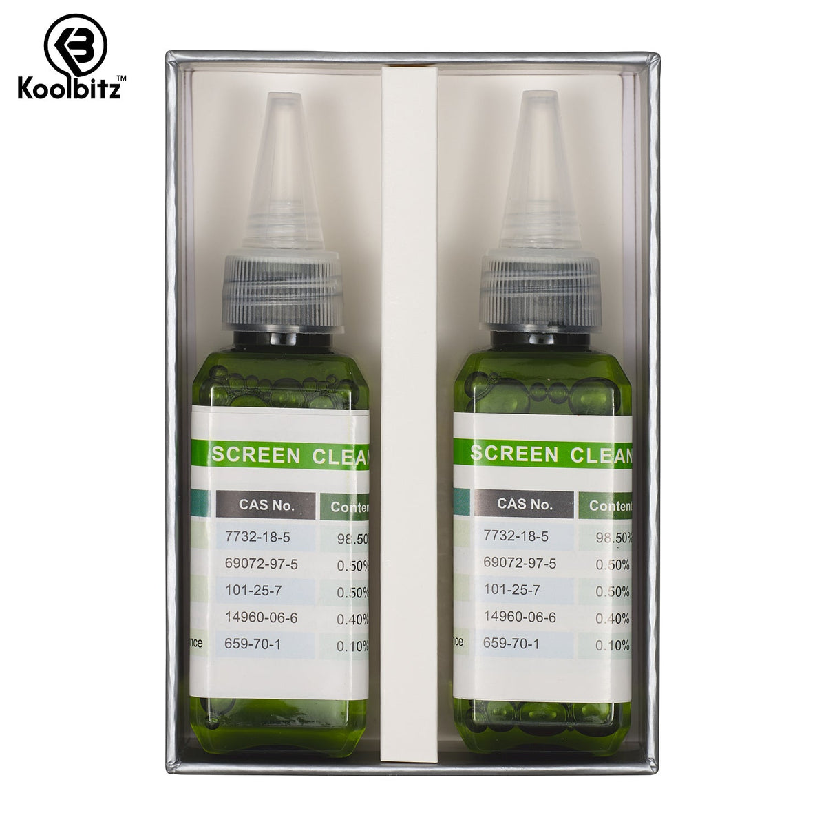 2-Pack Liquid Refill Bottles for Koolbitz Screen Cleaners